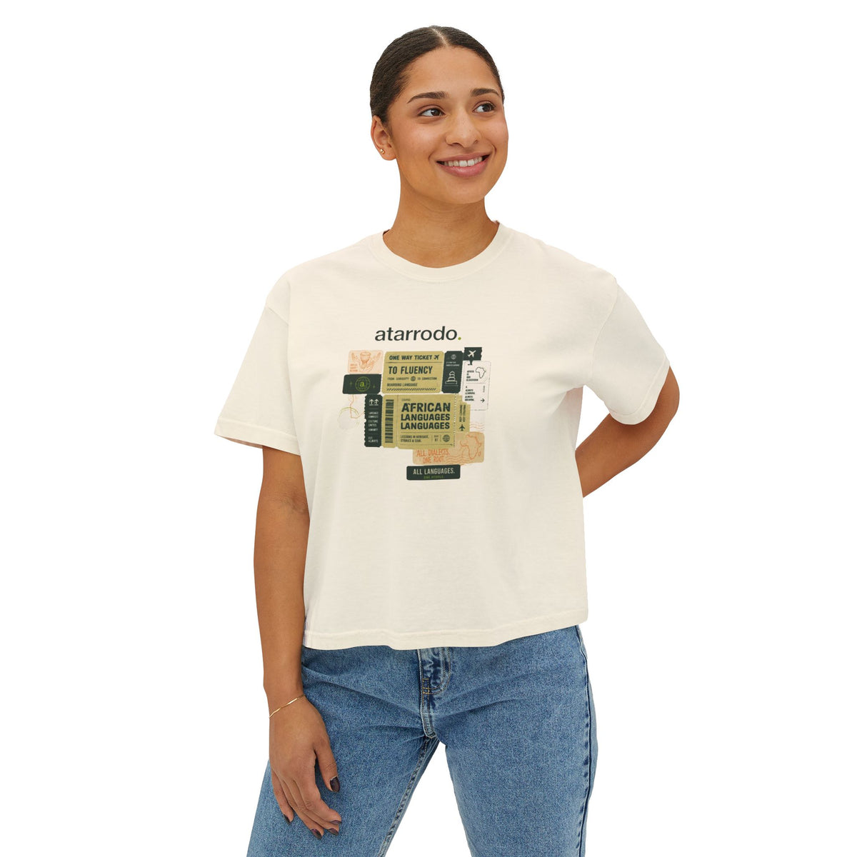Fluency in African Languages | Women's Boxy Tee