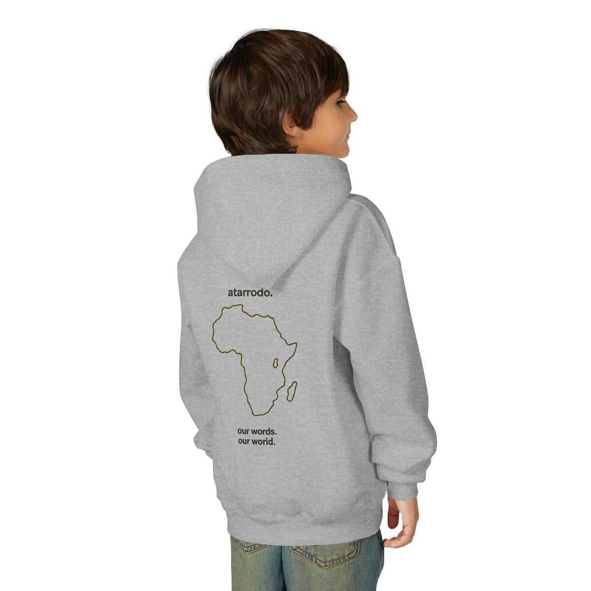 átarrodo Africa outline kids hoodie