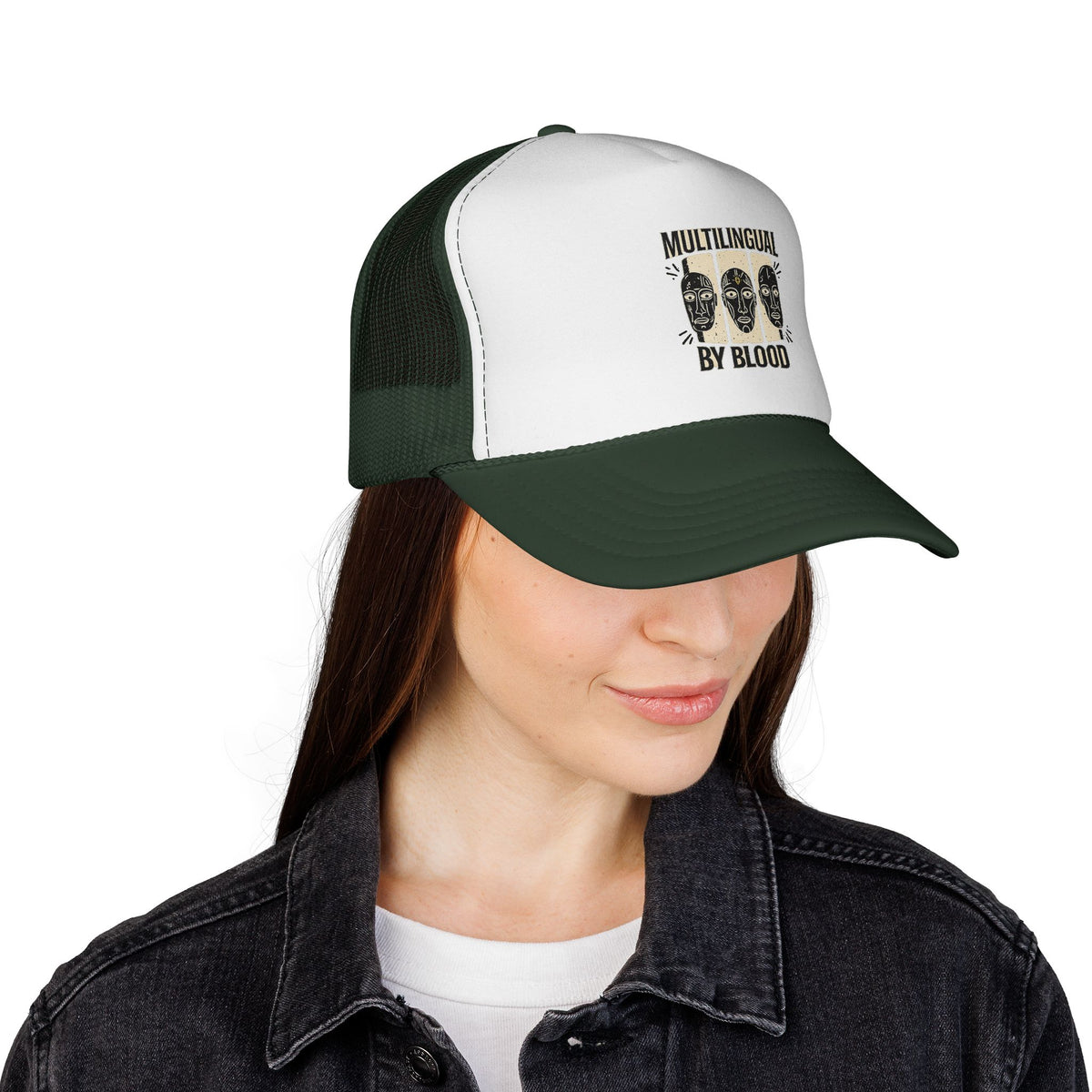 Multilingual by Blood Trucker Caps