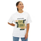 Fluency Atarrodo Tee | Abstract face art, green moon accents