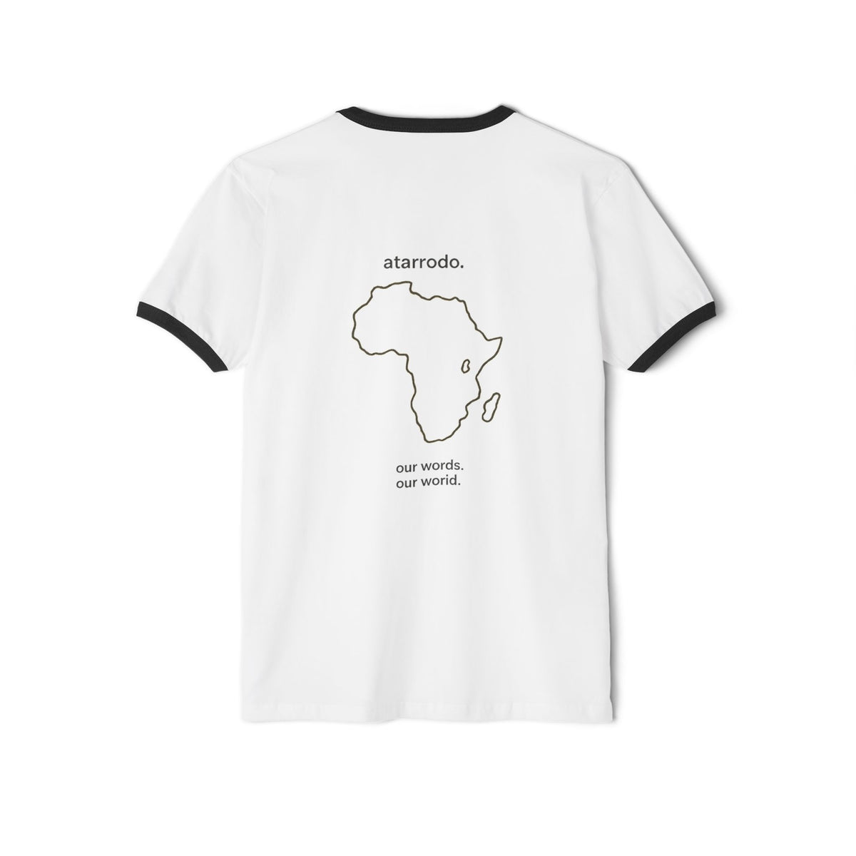 Made of Stories, Shaped by language | Unisex Cotton Ringer T-Shirt