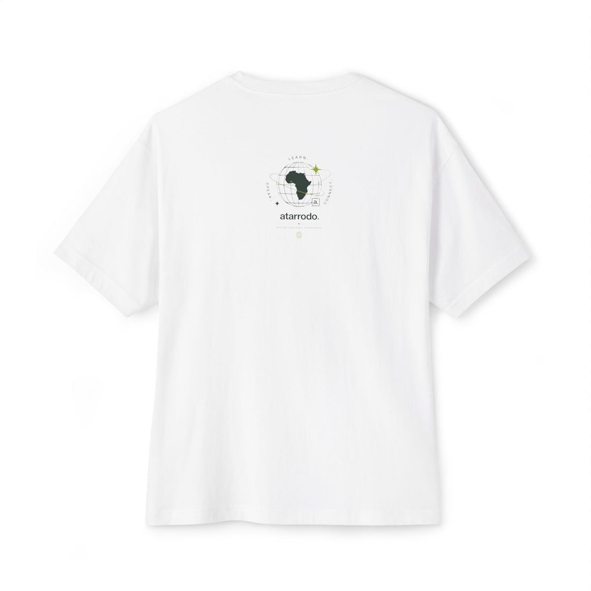 My love language is in African languages Tee | Abstract face art, green moon accents