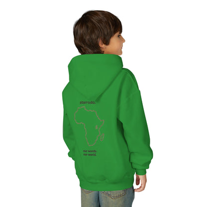 átarrodo Africa outline kids hoodie