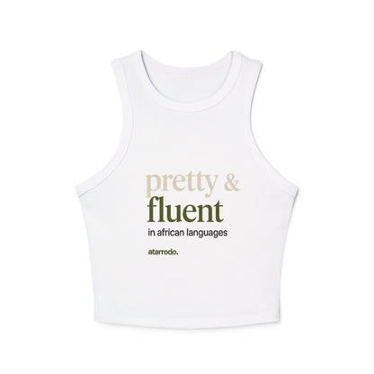 Pretty & Fluent | Women's Micro Rib Racer Tank Top