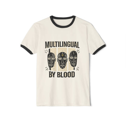 Multilingual by Blood | Unisex Cotton Ringer T-Shirt