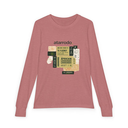African Languages Collage Youth Long Sleeve Kids Tee
