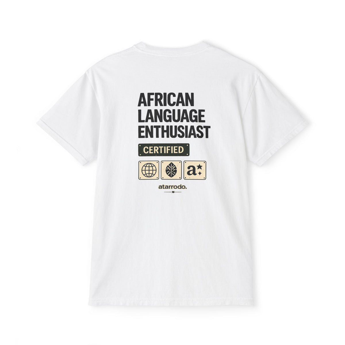 African Language Enthusiast | Unisex Garment-Dyed Pocket T-Shirt