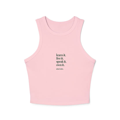 Learn it, Live it | Women's Micro Rib Racer Tank Top