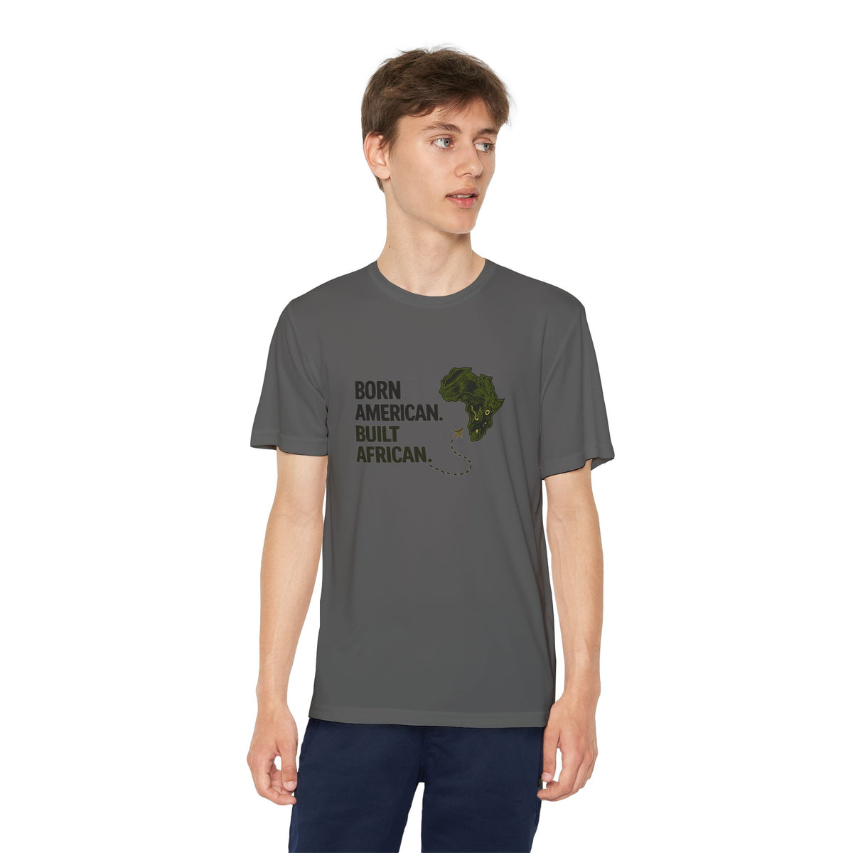Born American Built African T-Shirt | Kids Tee