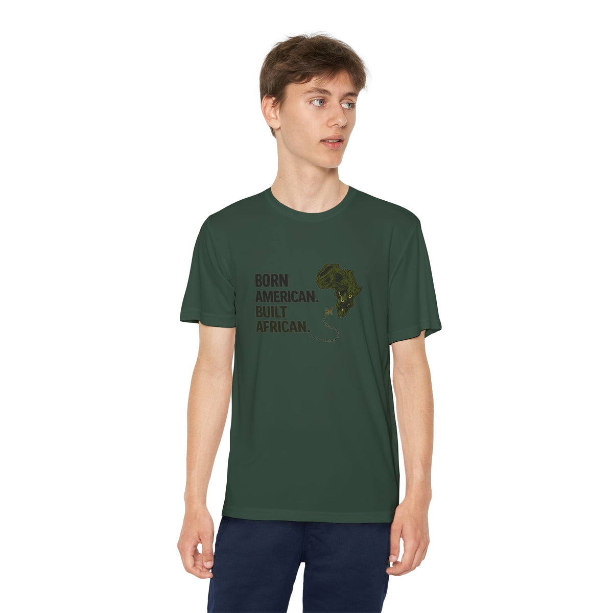 Born American Built African T-Shirt | Kids Tee