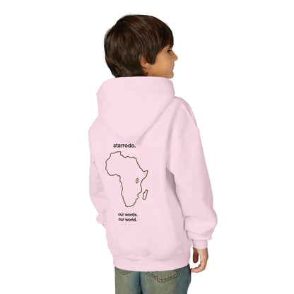 átarrodo Africa outline kids hoodie
