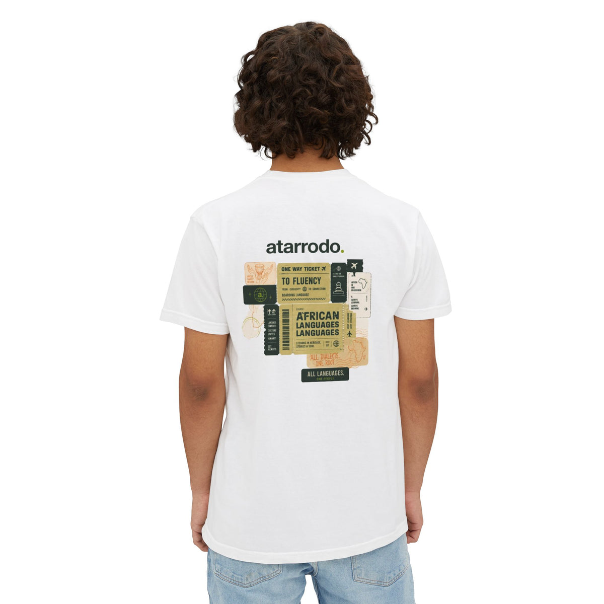 Ticket to Fluency | Unisex Garment-Dyed Pocket T-Shirt