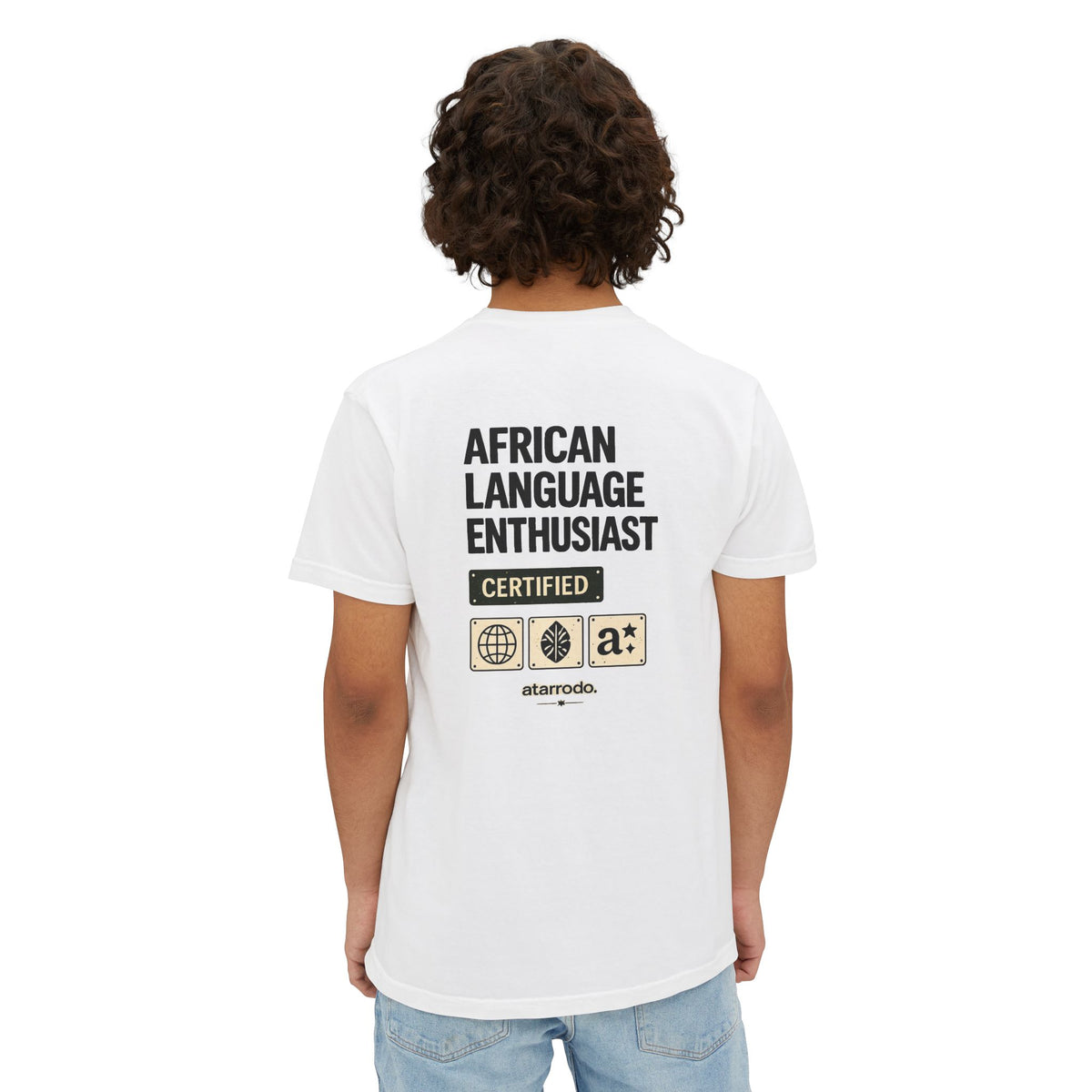 African Language Enthusiast | Unisex Garment-Dyed Pocket T-Shirt