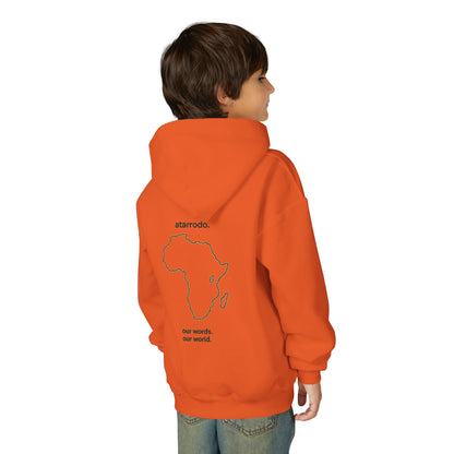 átarrodo Africa outline kids hoodie