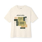 Fluency Atarrodo Tee | Abstract face art, green moon accents