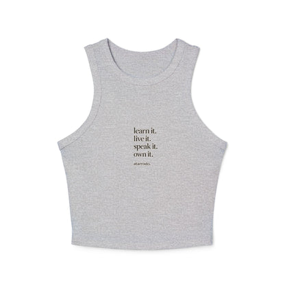 Learn it, Live it | Women's Micro Rib Racer Tank Top