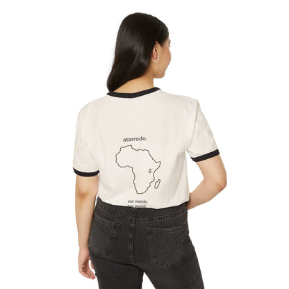 Made of Stories, Shaped by language | Unisex Cotton Ringer T-Shirt