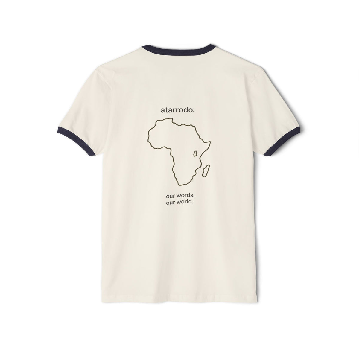 Made of Stories, Shaped by language | Unisex Cotton Ringer T-Shirt