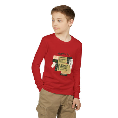 African Languages Collage Youth Long Sleeve Kids Tee