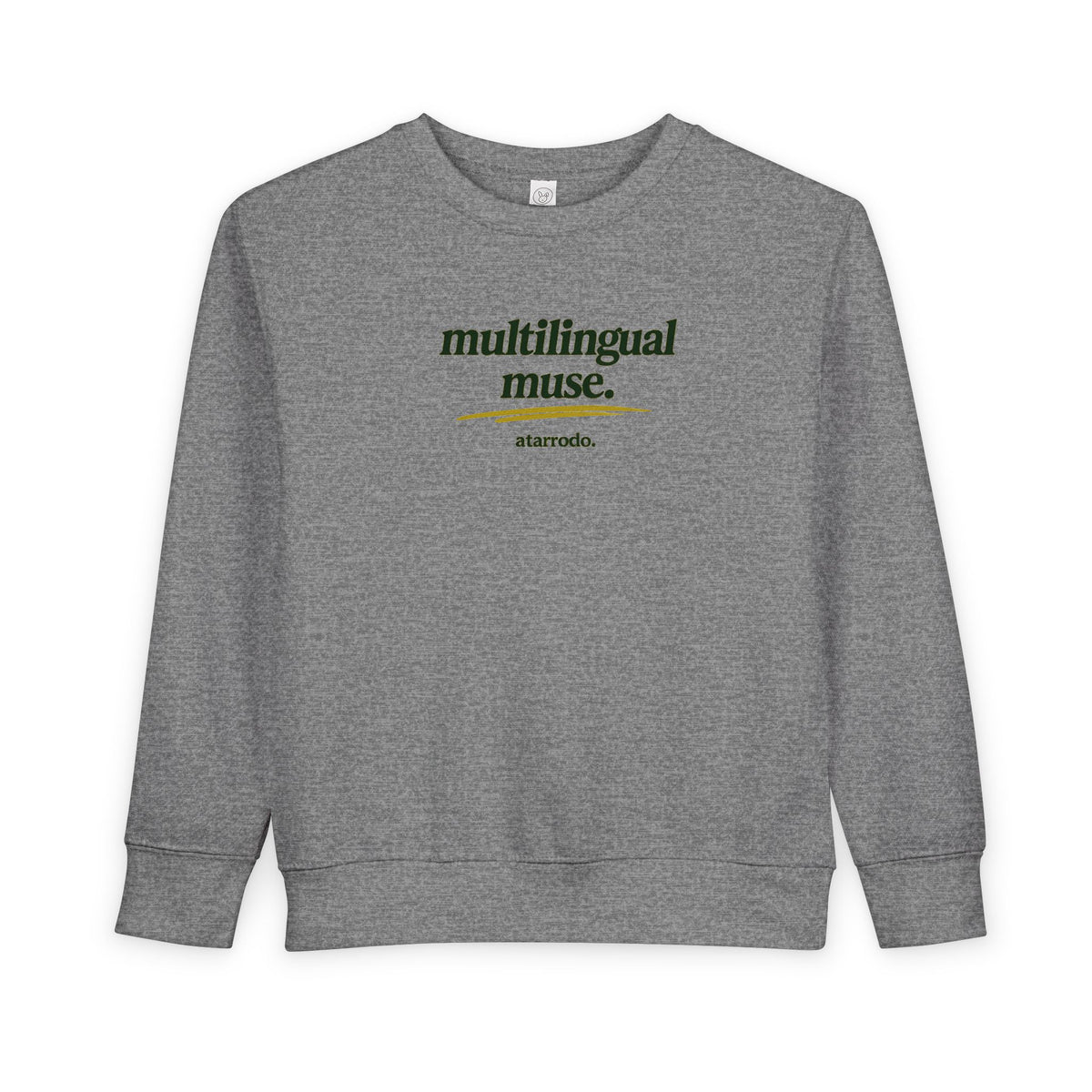 Multilingual Muse toddler sweatshirt