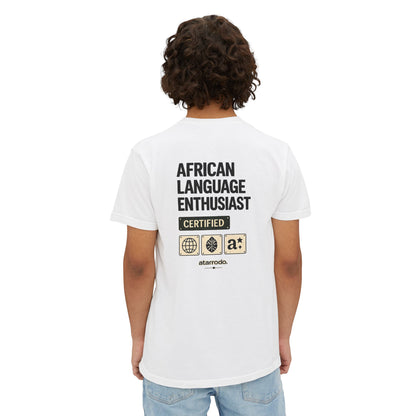 African Language Enthusiast | Unisex Garment-Dyed Pocket T-Shirt