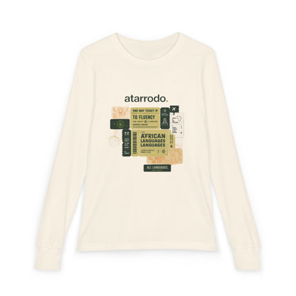 African Languages Collage Youth Long Sleeve Kids Tee