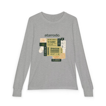 African Languages Collage Youth Long Sleeve Kids Tee