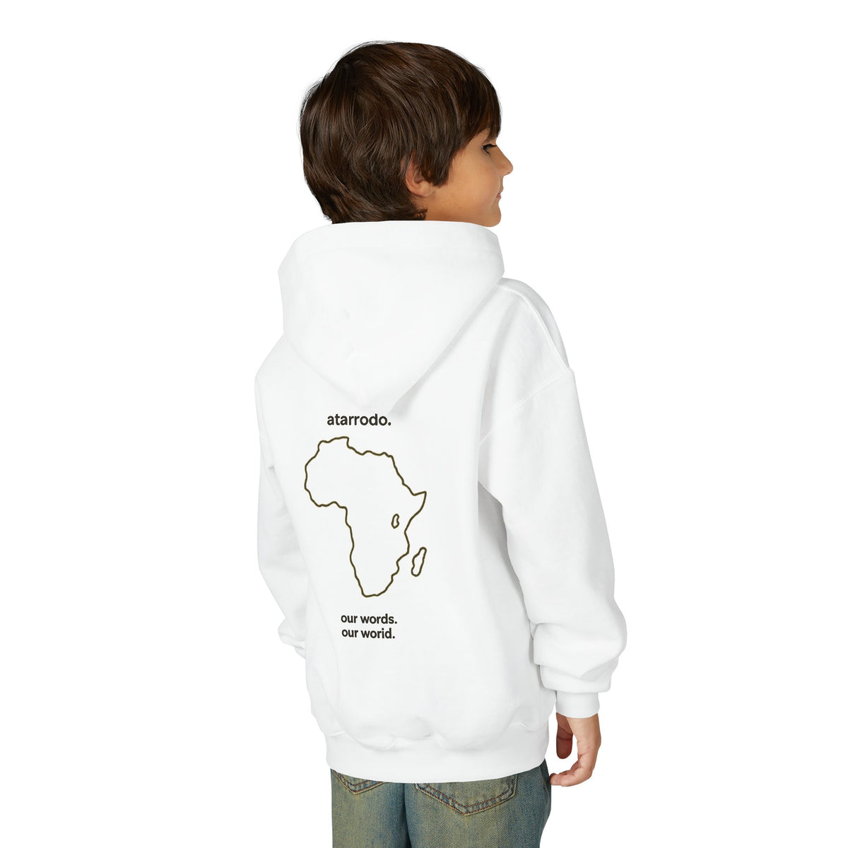 átarrodo Africa outline kids hoodie