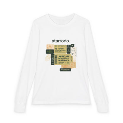 African Languages Collage Youth Long Sleeve Kids Tee