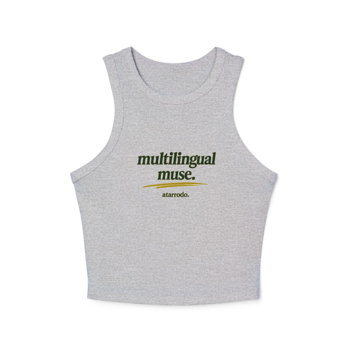 Multilingual Muse | Women's Micro Rib Racer Tank Top