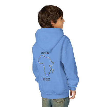 átarrodo Africa outline kids hoodie