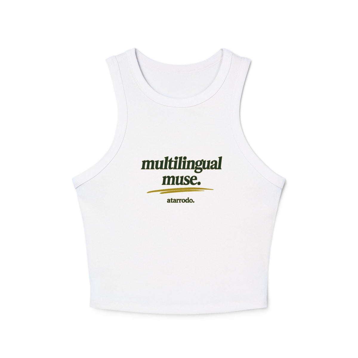 Multilingual Muse | Women's Micro Rib Racer Tank Top