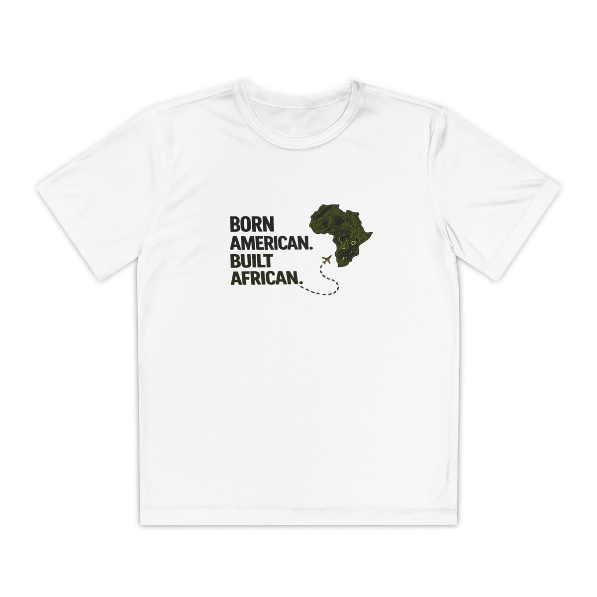 Born American Built African T-Shirt | Kids Tee