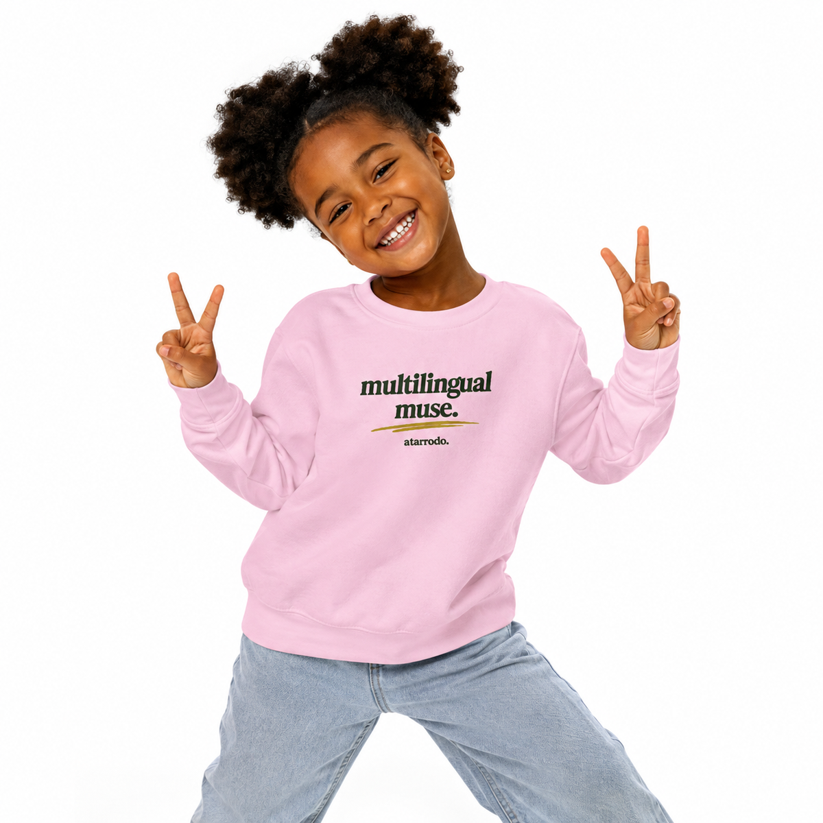 Multilingual Muse toddler sweatshirt