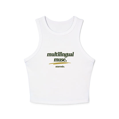 Multilingual Muse | Women's Micro Rib Racer Tank Top