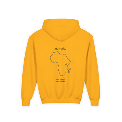 átarrodo Africa outline kids hoodie