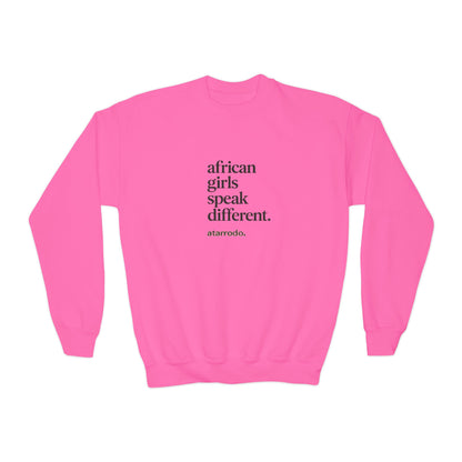 African Girls Speak Different Youth Sweatshirt
