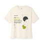 My love language is in African languages Tee | Abstract face art, green moon accents
