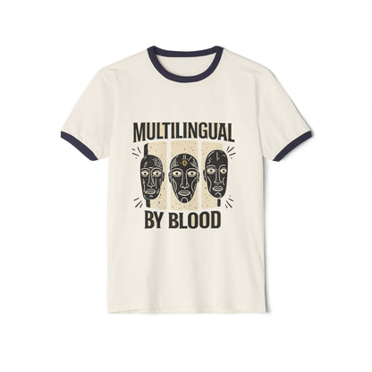 Multilingual by Blood | Unisex Cotton Ringer T-Shirt