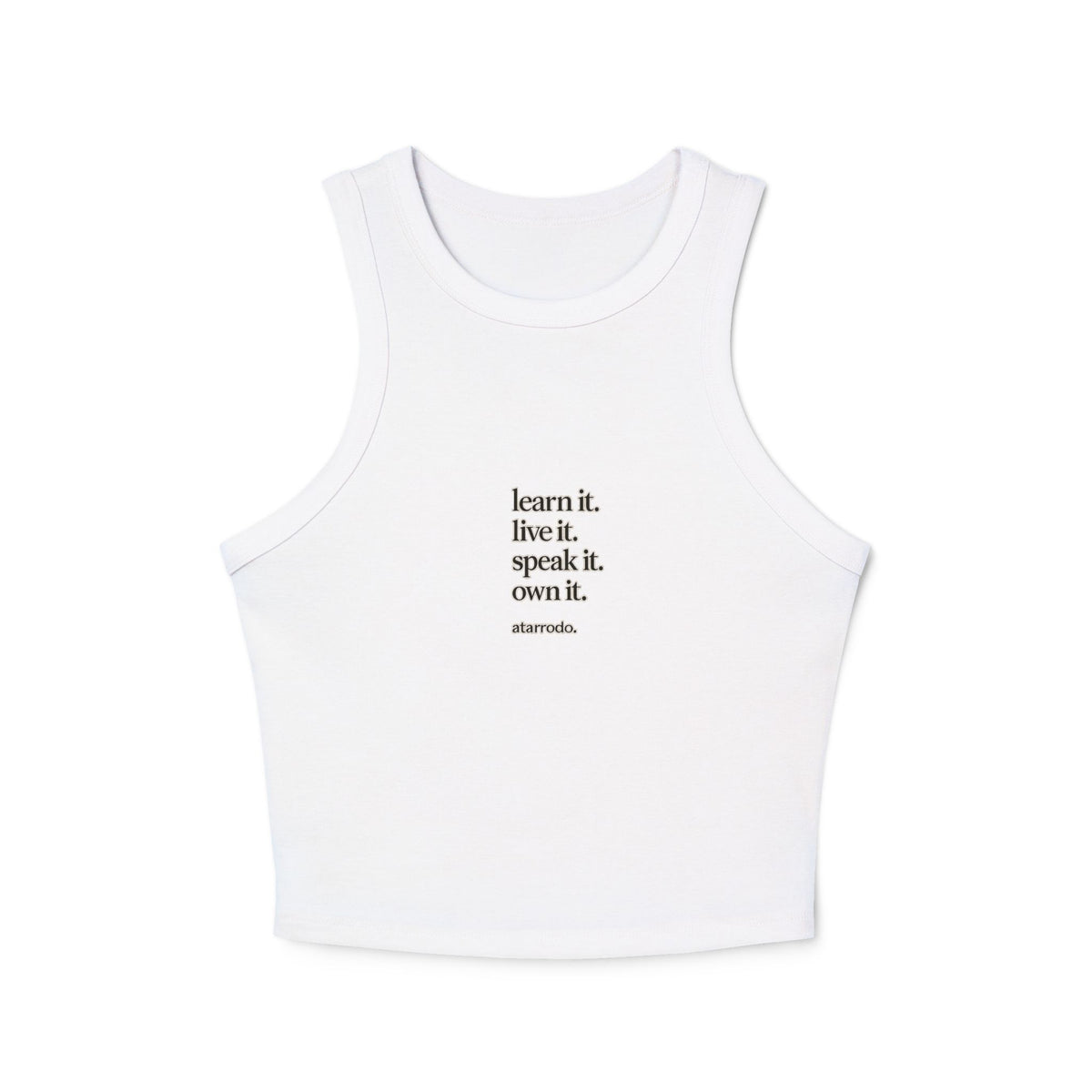 Learn it, Live it | Women's Micro Rib Racer Tank Top