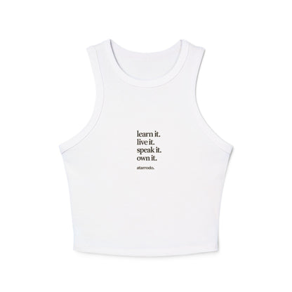 Learn it, Live it | Women's Micro Rib Racer Tank Top