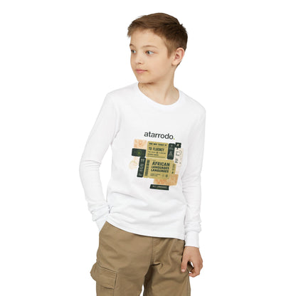 African Languages Collage Youth Long Sleeve Kids Tee