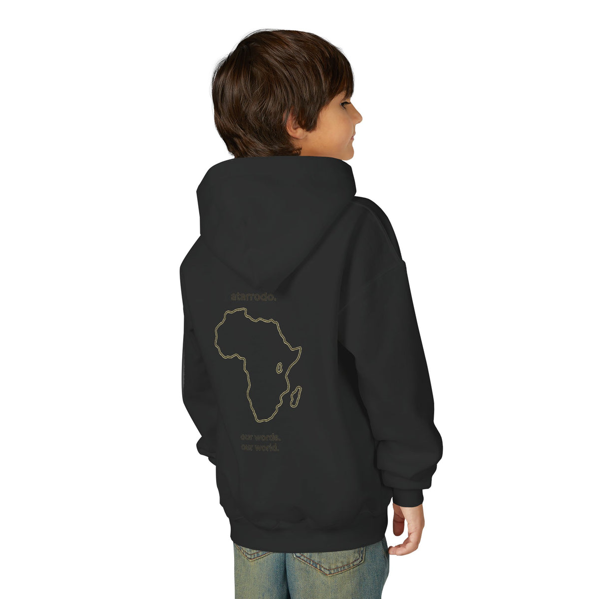 átarrodo Africa outline kids hoodie