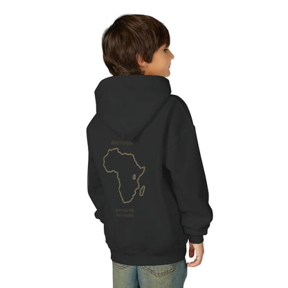 átarrodo Africa outline kids hoodie