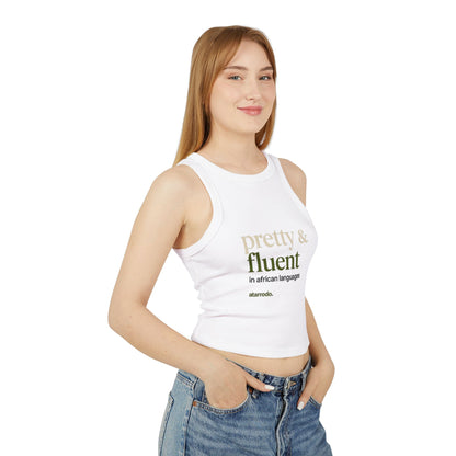 Pretty & Fluent | Women's Micro Rib Racer Tank Top