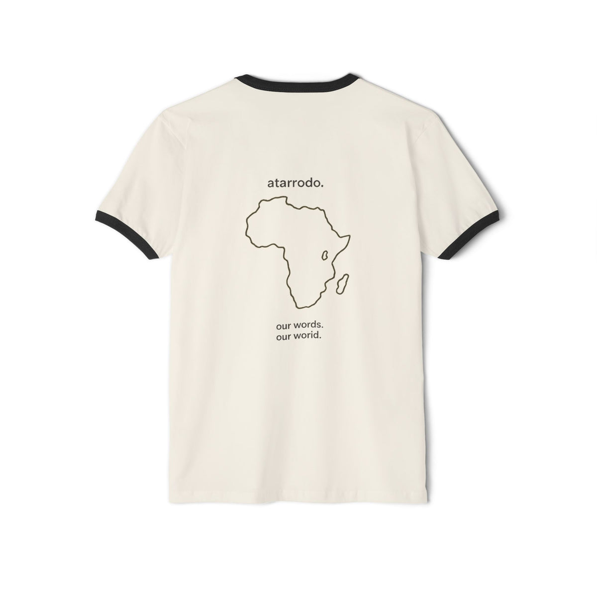 Made of Stories, Shaped by language | Unisex Cotton Ringer T-Shirt