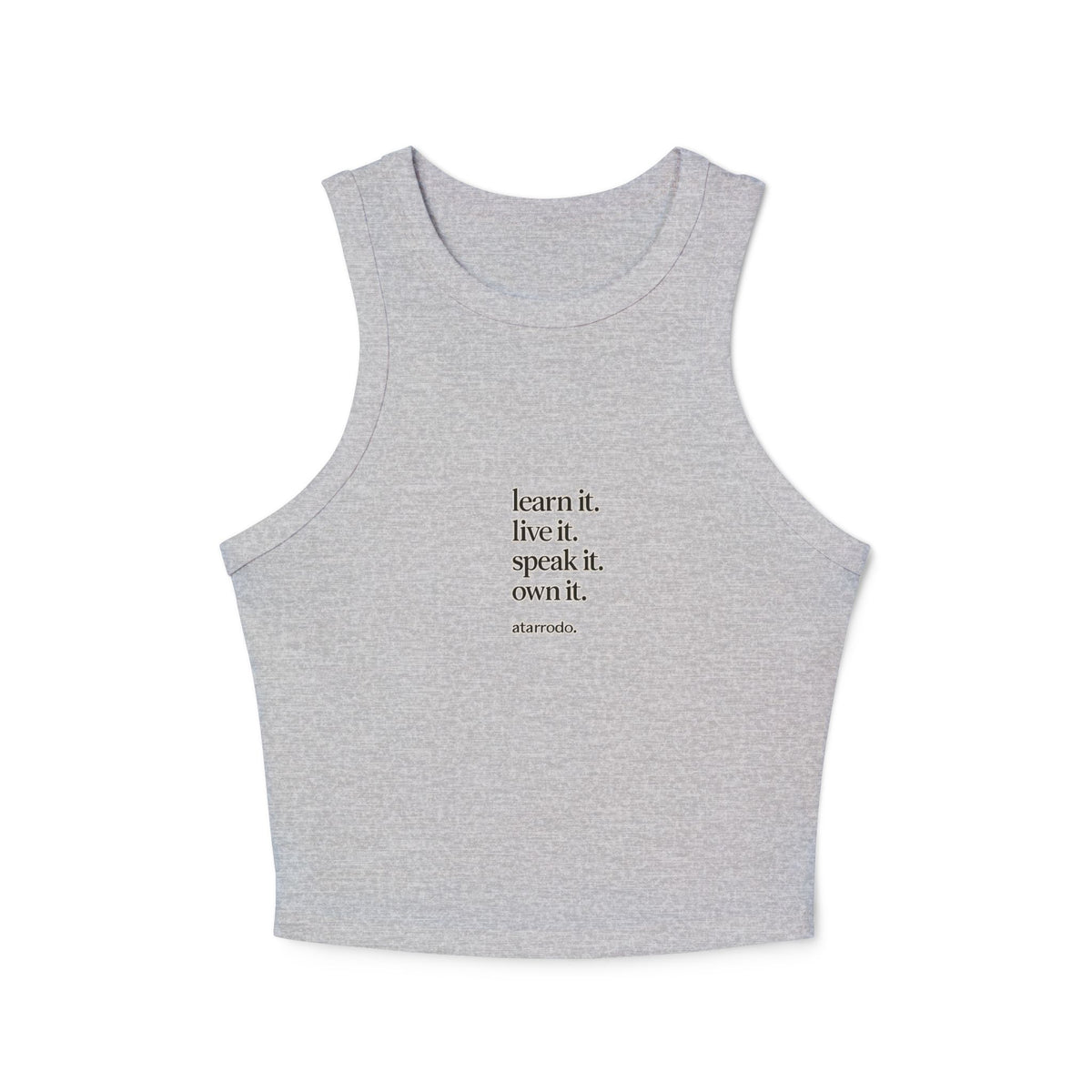 Learn it, Live it | Women's Micro Rib Racer Tank Top