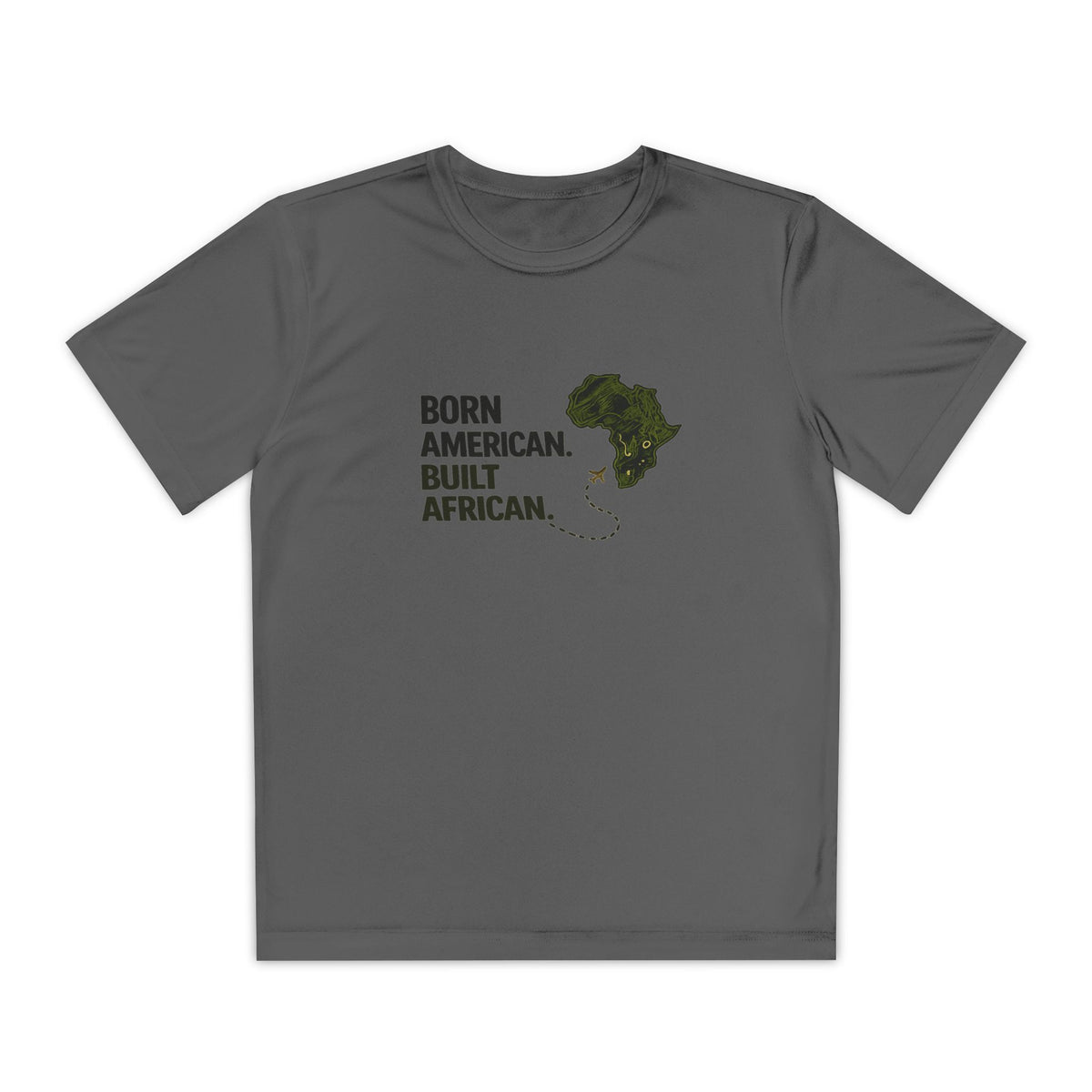 Born American Built African T-Shirt | Kids Tee